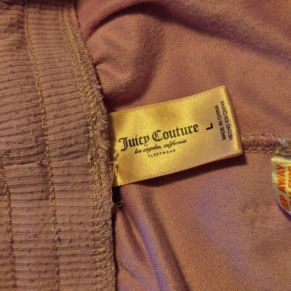 Juicy Couture Women's Soft Pink Velour Pajama Set Sz.L - Picture 6 of 7